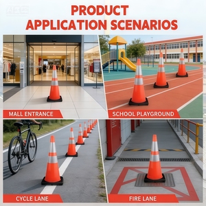 Venta Directa de Fábrica, Conos de Tráfico Flexibles de Seguridad Vial de PE de 50 <span class=keywords><strong>cm</strong></span> y 0.75 kg - Product Image 3