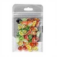 30 stuks/zak Nieuwe Aanwinst Nageldecoratie Zomer IJs-Transparant Frisse Citroenschijfjes Fruit Hars Gemengde Verpakking Decoraties