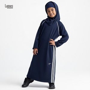 Tuta Araba da Ragazzo con Cappuccio e Zip, Abito Lungo Casual Musulmano, Abbigliamento Islamico per lo Sport - Product Image 2