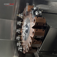 Tour-fraiseuse CNC COORAY CRL52MY à double broche, tourelle motorisée, lit incliné, contre-plate intégrée, axe Y, FANUC, pour usinage moyen