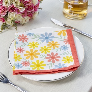 Serviette en coton imprimée sur mesure, serviette de table réutilisable en tissu pour la restauration, l'hôtellerie, les restaurants, vente en gros - Product Image 1