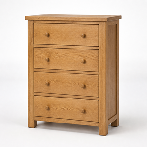 Commode à 4 tiroirs en chêne moderne de fabrication vietnamienne - Meubles en bois d'exportation de haute qualité pour chambre à coucher - Product Image 1