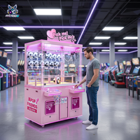 Machine à griffes commerciale 2 joueurs avec lecteur de cartes, machine à prix intelligente pour la vente au détail sans personnel et les parcs d'attractions