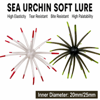 XUHANG Pro Sea Urchin Bait : Leurre souple TPE haute élasticité à action multi-tentacules ondulante, 11cm/14cm, pour bar.
