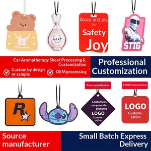 Diffuseur de parfum pour voiture en papier absorbant personnalisé par le fabricant, désodorisant et ornement suspendu pour l'aromathérapie - Product Image 1