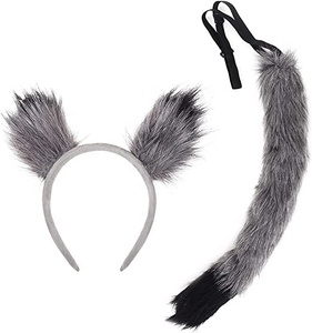 Halloween Grappig Feest Hoofdband <span class=keywords><strong>Wolf</strong></span> Kostuum Jurk Up Halloween <span class=keywords><strong>Wolf</strong></span> Staart En Oren Set Kostuum Accessoires Voor Kinderen - Product Image 1