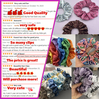Grands élastiques à cheveux en satin de soie imprimés chouchous crochet en lin personnalisés