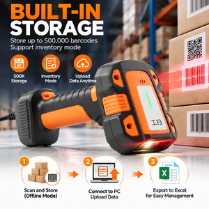 Scanner industriel filaire 2D OEM, décodage rapide 120 ips, lecteur de codes QR 1D 2D avec stockage intégré - Product Image 6