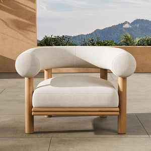 Juego de Sofás para Exteriores FERLY de Nuevo Diseño, con Respaldo Curvo y Otomana, para Hogar y Jardín - Product Image 1