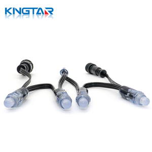 24V RGB <span class=keywords><strong>LED</strong></span> <span class=keywords><strong>Pixel</strong></span> ánh sáng đạn <span class=keywords><strong>ws2811</strong></span> IP67 không thấm nước PVC cơ thể CE chứng nhận 12 mét điểm đèn cho công viên chủ đề giáng sinh - Product Image 4