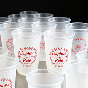 Vaso de Plástico PP PET Transparente Esmerilado Personalizado para Bodas, Desechable, 9oz 12oz 16oz, con Logotipo Personalizado para Té de Burbujas, Café, Vasos para Estadios - Product Image 1