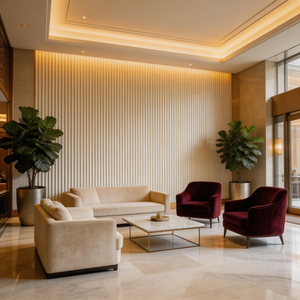 Paneles de Pared WPC Más Vendidos, Tamaño 152*2800/3000mm, Color Seleccionable, Impermeables, Fácil Instalación para Decoración del Hogar y Comercial - Product Image 4