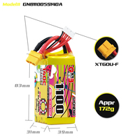 Batterie LiPo GAONENG GNB 1100MAH 18.5V 5S 140C XT60 Haute Performance pour Modélisme RC, Lithium Polymère Souple, Course FPV, Quads