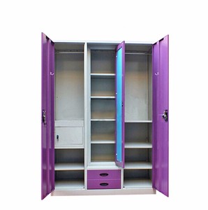 Armoire en acier moderne à 2 portes, économique, pour usage scolaire, mobilier de chambre à coucher - Product Image 1