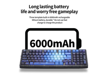 Clavier Zornher ZH980 Sea Moon RVB rétroéclairé programmable sans fil pour examen, silencieux, e-sport, jeu et bureau (triple mode)