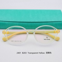 2401 NICE ECHA Lunettes de lecture pour enfants, style punk, motif de dessin animé, transparentes, monture intégrale ovale, verres PC, pour toutes les formes de visage