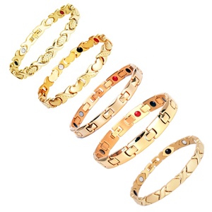 Pulseras Magnéticas de Energía Cuántica con <span class=keywords><strong>Iones</strong></span> <span class=keywords><strong>Negativos</strong></span> FIR de Germanio, Color Dorado Personalizado, <span class=keywords><strong>para</strong></span> Terapia Escalar y Bienestar Bioenergético - Product Image 3