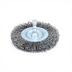 <span class=keywords><strong>Brosse</strong></span> industrielle en fil d'acier de 4 pouces (100 mm) avec tige de 1/4 de pouce pour <span class=keywords><strong>perceuse</strong></span>, idéale pour le nettoyage des peintures, des jantes, de la rouille et des soudures. - Product Image 4