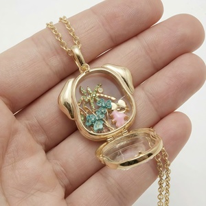 Collar con Colgante <span class=keywords><strong>de</strong></span> Animalito Personalizado para Mujer, Chapado en Oro <span class=keywords><strong>de</strong></span> 14K, Medallón con Recuerdos, Collar con Colgante <span class=keywords><strong>de</strong></span> Cachorro - Product Image 2