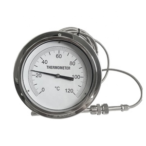 Mao Dẫn Làm Mát Lò Hơi Nhiệt Kế Nồi Hơi Mặt Bích Mao Dẫn Làm Mát Bằng Thép Không Gỉ Nhiệt Kế Mao Dẫn Với 0-600 - Product Image 2