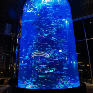Acquario Cilindrico Trasparente Personalizzato all'Ingrosso, Grande Vasca Rettangolare in Acrilico per Pesci, Design per Acquario Pubblico - Product Image 4
