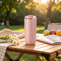 Tasse à café/bouteille d'eau isotherme personnalisée de 8 oz en acier inoxydable 304 à double paroi, couleur dégradée, avec couvercle en PP, simple et idéale pour les voyages