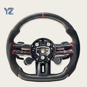 Volant en fibre de carbone Alcantara YZ pour Mercedes <span class=keywords><strong>Gla</strong></span> X156 W205 W206 W176 W212 W204 W213 W219 W222 E63 G63 Gt63 3/4 branches - Product Image 1