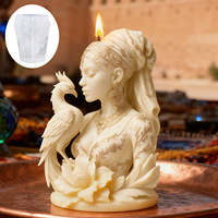 Sanxin Produit phare transfrontalier Moule en caoutchouc pour bougies, savons faits main et autres créations DIY, motif déesse africaine en relief tridimensionnel YLX SM
