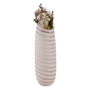 Vaso decorativo in vetro intagliato per composizioni floreali da appoggio, per soggiorno, camera da letto, ufficio. - Product Image 2