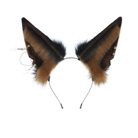 Anubis-Bandeau à oreilles de chacal, cerceau en peluche pour poils d'animaux, accessoires de cosplay égyptien