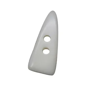 Hot selling small batch natural and environmentally friendly ivory white 2 holes triangle corozo nut button for coat