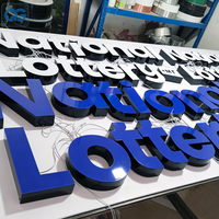 Letrero Luminoso LED 3D de Metal Personalizado, Resistente al Agua, para Exteriores, con Diseño Personalizado para Tiendas