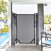 Kit de clôture de sécurité pour piscine de 6 pieds, portail en PVC 1000D, tube en aluminium thermolaqué, style ranch moderne, imperméable