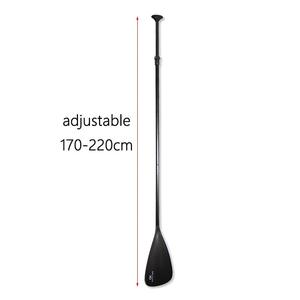 Canne en aluminium ultralégère à verrouillage rapide, pagaie polyvalente à trois sections, 170-220cm, noire, portable pour lacs et rivières - Product Image 4