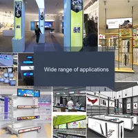 Mesin Iklan Layar Panjang 23.1/29 HD LCD Display Panel IPS 500cd/m Kecerahan Layar Multi-Sentuh Android 11 untuk Dalam Ruangan