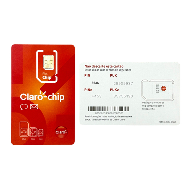30MB Per Month 12 Months Claro Chip SIM Card for GPS Tracker 4G and IoT Products