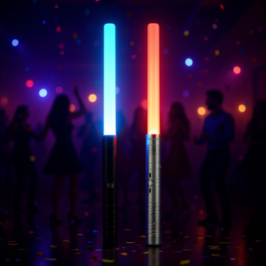 Paquete de 2 sables de luz recargables con 7 colores RGB para fiestas - Product Image 2