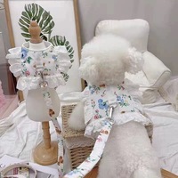 Pet Dog Cat Vêtements Printemps Et Été Nouveaux Produits Peut Être Traction Belle Lettre Brodée Poitrine Dos Vêtements