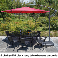Ensemble table et chaises en métal et verre trempé moderne pour jardin, patio, parc, villa