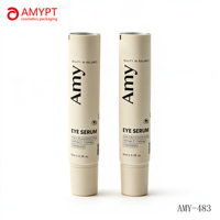 Emballage personnalisé de tube en plastique pour crème pour les yeux cosmétique PBL de 5 ml à 25 ml, soin de la peau, avec un bouchon en silicone conique