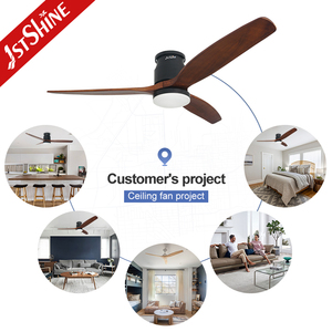 1stshine Ventilateur de plafond LED Vente en gros OEM Couleur encastré Éclairage à intensité variable Ventilateur de plafond avec télécommande - Product Image 5