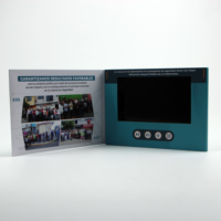 Prix de gros d'usine personnalisé pour le marketing d'entreprise carte papier lcd cartes cadeaux de voeux amusantes brochure vidéo
