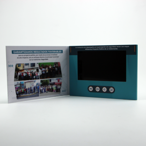 Prix de gros d'usine personnalisé pour le marketing d'entreprise carte papier lcd cartes cadeaux de voeux amusantes brochure vidéo - Product Image 6