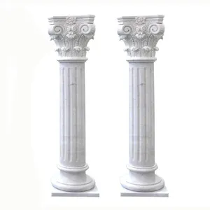 Modern Hand Carving Granite Stone Garden Pillar Design Roman Marble Column Prices