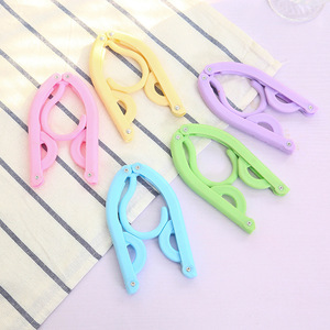 Portable Folding Clothes Hanger Multifunctional Travel Home Use Hook Type Drying Rack Rectangle Shape Colorful Design - Product Image 2