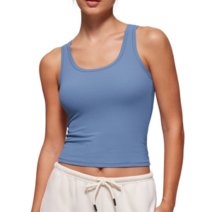 Débardeur col rond 100% coton Pima premium pour femme, toucher extra doux et durable, un essentiel de luxe pour tous les jours. - Product Image 1