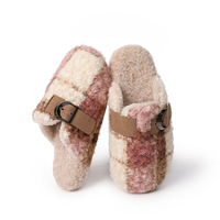 Zapatos Boken de terciopelo con suela gruesa y suave antideslizante para otoño e invierno, zapatos de algodón de una sola pieza.