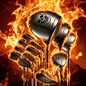 Ensemble complet <span class=keywords><strong>de</strong></span> clubs <span class=keywords><strong>de</strong></span> <span class=keywords><strong>golf</strong></span> en titane pour homme droitier Black Skull, 13 clubs - Product Image 1