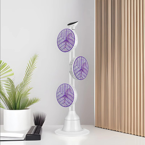 Ventilateur sur pied moderne Oscillation Portable Ventilateur domestique Télécommande Circulation d'air <span class=keywords><strong>3D</strong></span> - Product Image 4