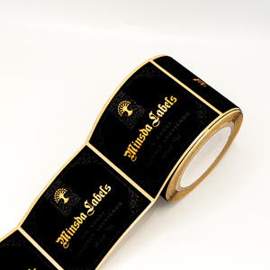 Logotipo autoadhesivo personalizado, estampado en caliente, lámina <span class=keywords><strong>de</strong></span> oro, tela <span class=keywords><strong>de</strong></span> terciopelo, impresión UV, etiqueta adhesiva flocada, rollo para vela <span class=keywords><strong>de</strong></span> vino, <span class=keywords><strong>Perfume</strong></span> - Product Image 1